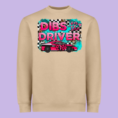 Dibs On The Driver Background Heavyweight Sweatshirt Designed By Adodesignshop