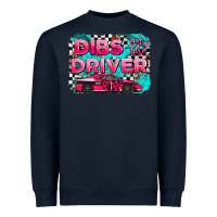Navy dibs on the driver background Heavyweight Sweatshirt - AdoDesignShop