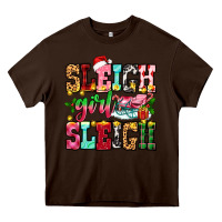 Chocolate Brown sleigh girl sleigh Heavy Core Tee - Zillion Design Studio