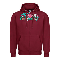 Burgundy pharmacist Zipper Hoodie - MaliasSmallBusiness