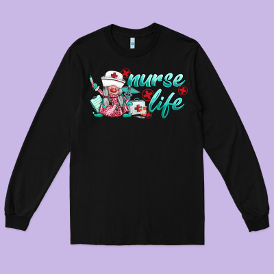 Nurse Life Gnomies Long Sleeve Tee Designed By Barkaloodesign
