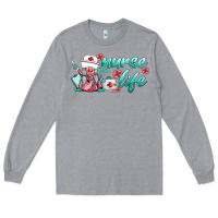 Heather Grey nurse life gnomies Long Sleeve Tee - BarkalooDesign