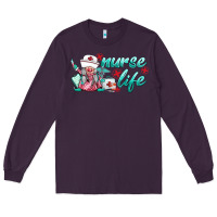 Plum nurse life gnomies Long Sleeve Tee - BarkalooDesign
