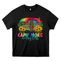 Black camp more worry less with caravan Heavy Core Tee - Artiststas