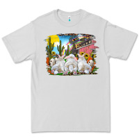 Dove Grey Easter Farm With Bunnies Premium Tee - RanaPortraitStore