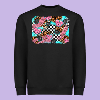 Race Day Background Heavyweight Sweatshirt Designed By Adodesignshop