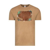 Vintage Camel Wood Glitter Leopard Pattern Frame Vintage Tee - Bettercallsaul
