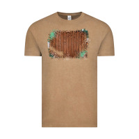 Vintage Coffee Wood Glitter Leopard Pattern Frame Vintage Tee - Bettercallsaul
