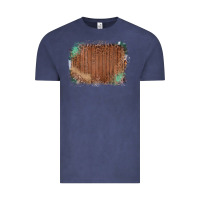 Vintage Denim Wood Glitter Leopard Pattern Frame Vintage Tee - Bettercallsaul