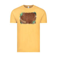 Vintage Mustard Wood Glitter Leopard Pattern Frame Vintage Tee - Bettercallsaul