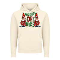 Vintage Artic Naughty or nice christmas elfs Vintage Hoodie - FaDigitalArtStudio