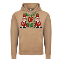 Vintage Coffee Naughty or nice christmas elfs Vintage Hoodie - FaDigitalArtStudio