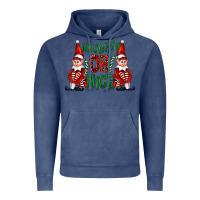 Vintage Denim Naughty or nice christmas elfs Vintage Hoodie - FaDigitalArtStudio