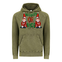 Vintage Olive Naughty or nice christmas elfs Vintage Hoodie - FaDigitalArtStudio