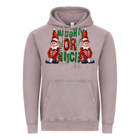 Vintage Zinc Naughty or nice christmas elfs Vintage Hoodie - FaDigitalArtStudio