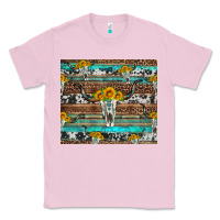 Bubblegum Pink longhorn bull skull cowhide leopard turquoise Classic Tee - Artiststas