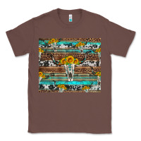 Chestnut longhorn bull skull cowhide leopard turquoise Classic Tee - Artiststas