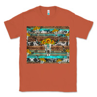 Copper longhorn bull skull cowhide leopard turquoise Classic Tee - Artiststas