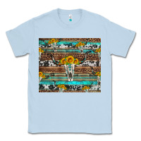 Dusty Blue longhorn bull skull cowhide leopard turquoise Classic Tee - Artiststas