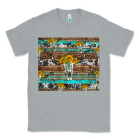 Heather Grey longhorn bull skull cowhide leopard turquoise Classic Tee - Artiststas
