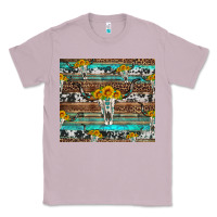 Lilac longhorn bull skull cowhide leopard turquoise Classic Tee - Artiststas