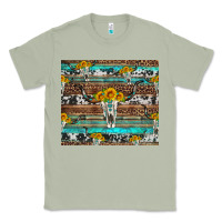 Matcha longhorn bull skull cowhide leopard turquoise Classic Tee - Artiststas