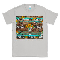 Moon Dust longhorn bull skull cowhide leopard turquoise Classic Tee - Artiststas