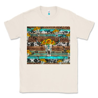 Natural longhorn bull skull cowhide leopard turquoise Classic Tee - Artiststas