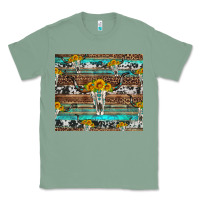 Sage longhorn bull skull cowhide leopard turquoise Classic Tee - Artiststas