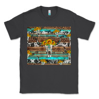 Smoke longhorn bull skull cowhide leopard turquoise Classic Tee - Artiststas