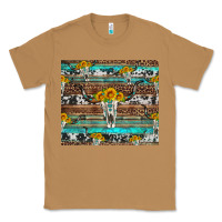 Toasted Coconut longhorn bull skull cowhide leopard turquoise Classic Tee - Artiststas
