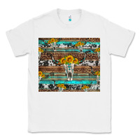 White longhorn bull skull cowhide leopard turquoise Classic Tee - Artiststas