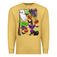 Antique Gold cute ghost Premium Sweatshirt - LillyAllenDesigns
