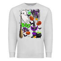 Dove Grey cute ghost Premium Sweatshirt - LillyAllenDesigns