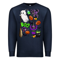 Navy cute ghost Premium Sweatshirt - LillyAllenDesigns