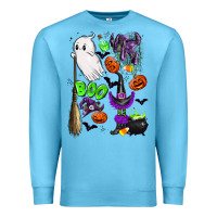 Ocean Blue cute ghost Premium Sweatshirt - LillyAllenDesigns
