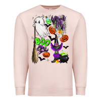 Pale Pink cute ghost Premium Sweatshirt - LillyAllenDesigns