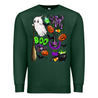 Sports Green cute ghost Premium Sweatshirt - LillyAllenDesigns