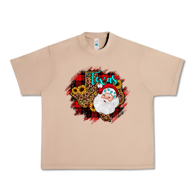 Texas Santa Wood Slice Ornament Urban Heavy Tee by JahusDesignShop | Teevron