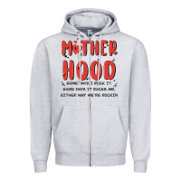 Heather Grey motherhood some day i rock it Zipper Hoodie - MaliasSmallBusiness