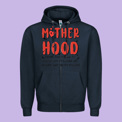 Motherhood Some Day I Rock It Zipper Hoodie Designed By Maliassmallbusiness