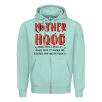 Seafoam motherhood some day i rock it Zipper Hoodie - MaliasSmallBusiness