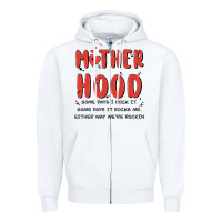 White motherhood some day i rock it Zipper Hoodie - MaliasSmallBusiness