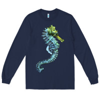 Navy Blue Seahorse Long Sleeve Tee - LillyAllenDesigns