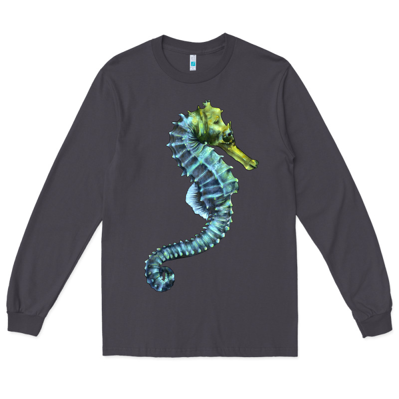 Blue Seahorse Long Sleeve Tee by LillyAllenDesigns | Teevron