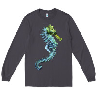 Smoke Blue Seahorse Long Sleeve Tee - LillyAllenDesigns
