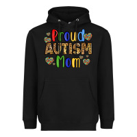 Black proud autism mom design Heavyweight Hoodie - LillyAllenDesigns