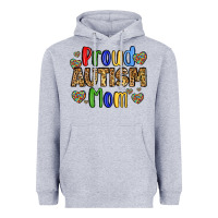 Heather Grey proud autism mom design Heavyweight Hoodie - LillyAllenDesigns