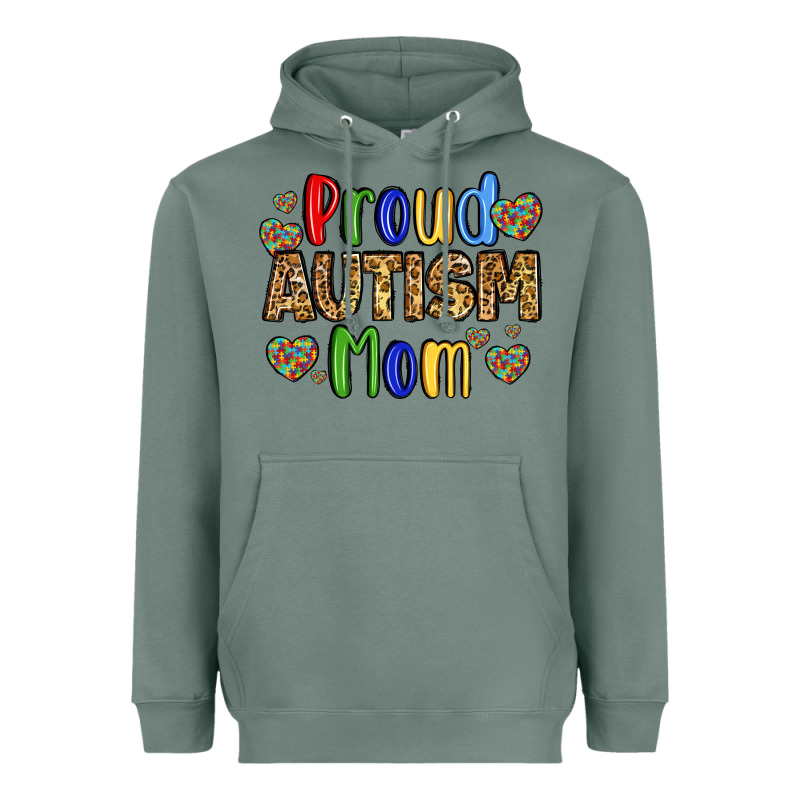 Proud Autism Mom Design Heavyweight Hoodie by LillyAllenDesigns | Teevron