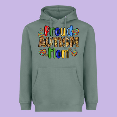 Proud Autism Mom Design Heavyweight Hoodie Designed By Lillyallendesigns
